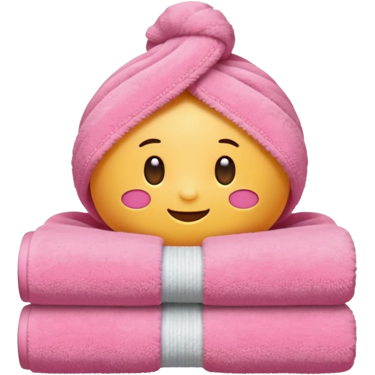 pink towel emoji