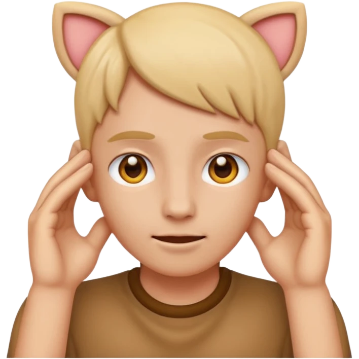 Emoji touch both ear emoji