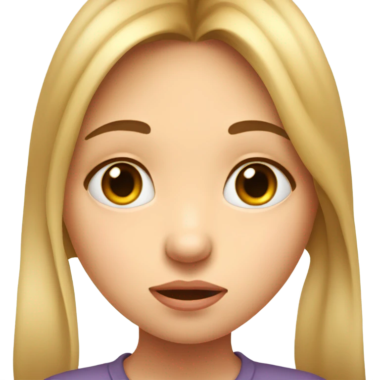 girl face with embarrassment  emoji