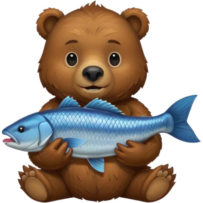 Grizzly bear holding food emoji