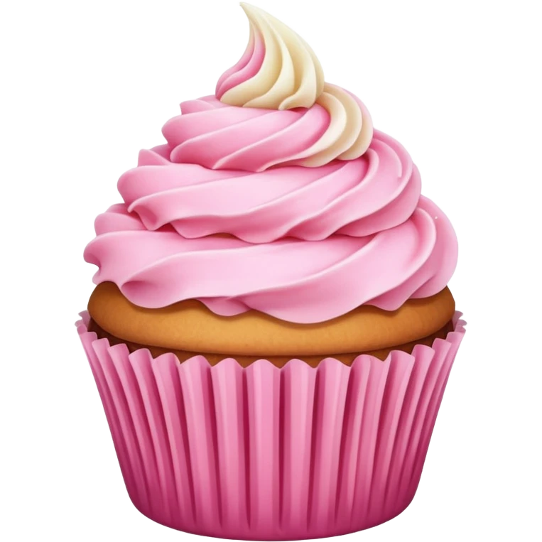 Cupcake with pink icing emoji
