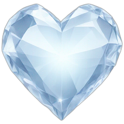 White Crystal heart emoji