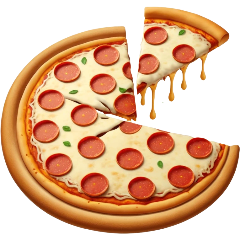 realistic pizza, up view emoji
