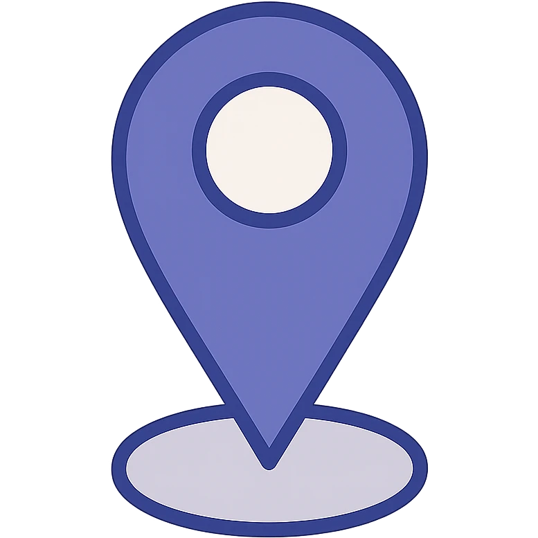 purple pin, flat design, minimal details emoji