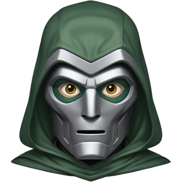 Doctor Doom silver mask emoji
