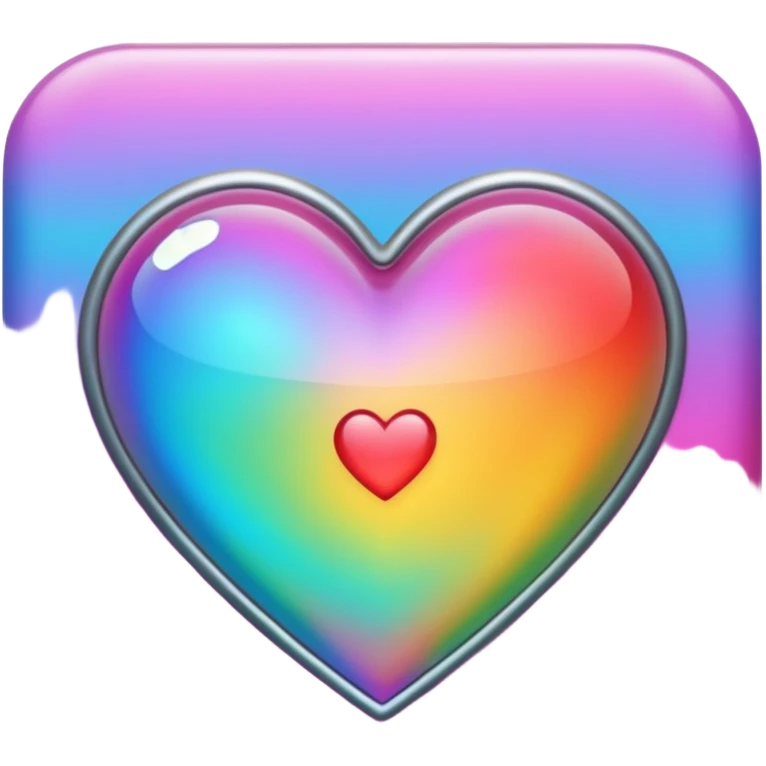 heart with a holographic reflection emoji