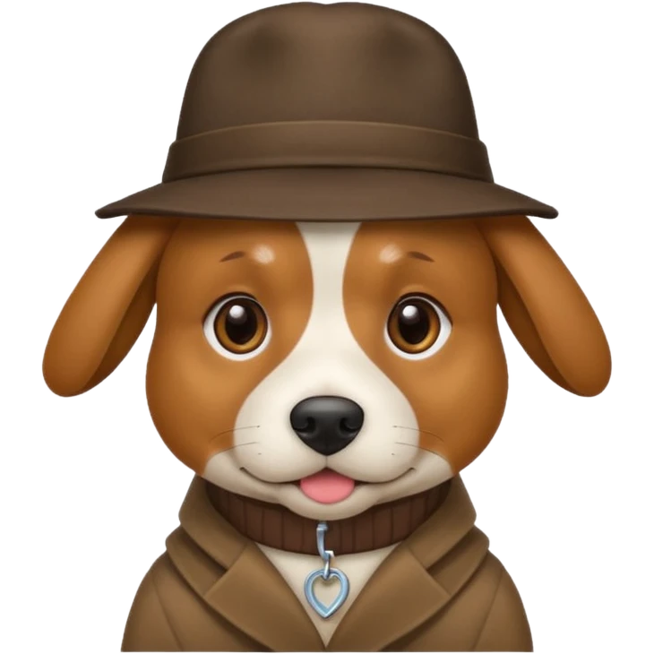 Dog with hat emoji