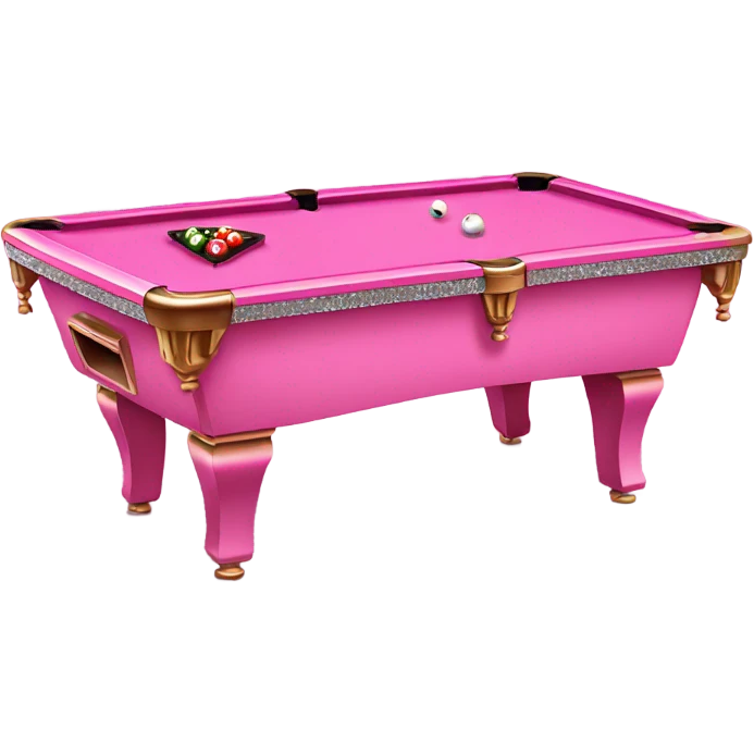 Pink pool table with glitter  emoji