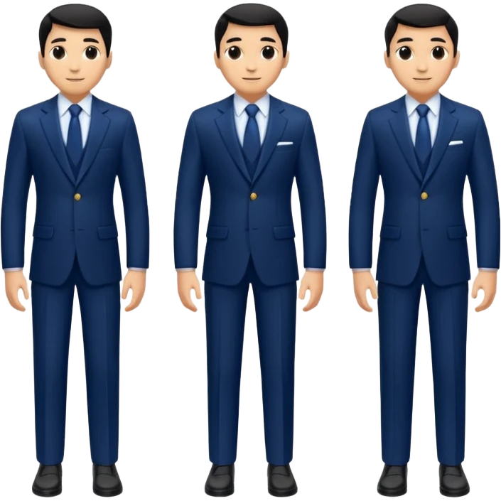 plain isolated dark blue suits emoji