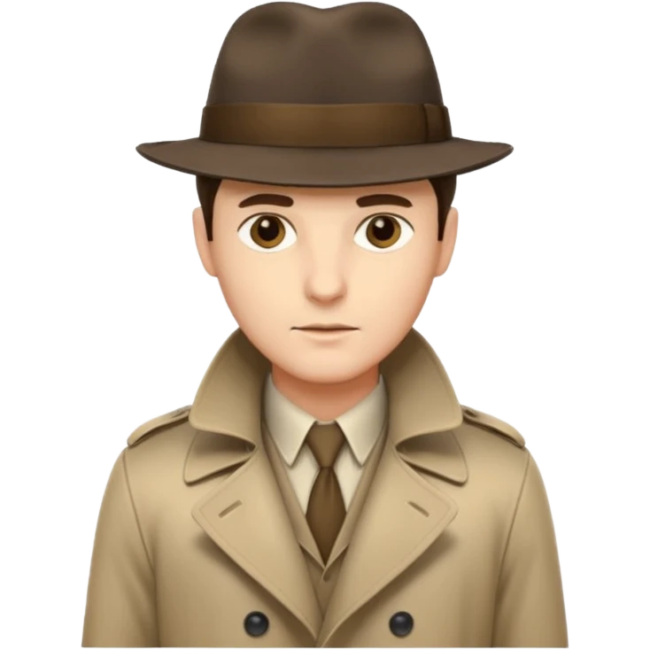 Detective (Fedoras, trench coats; subtle but modern) emoji