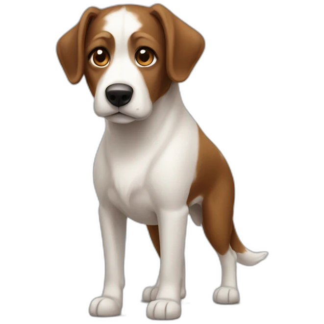 brown and white laggato dog emoji