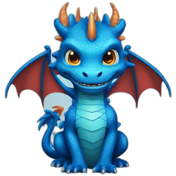 Blue dragon emoji