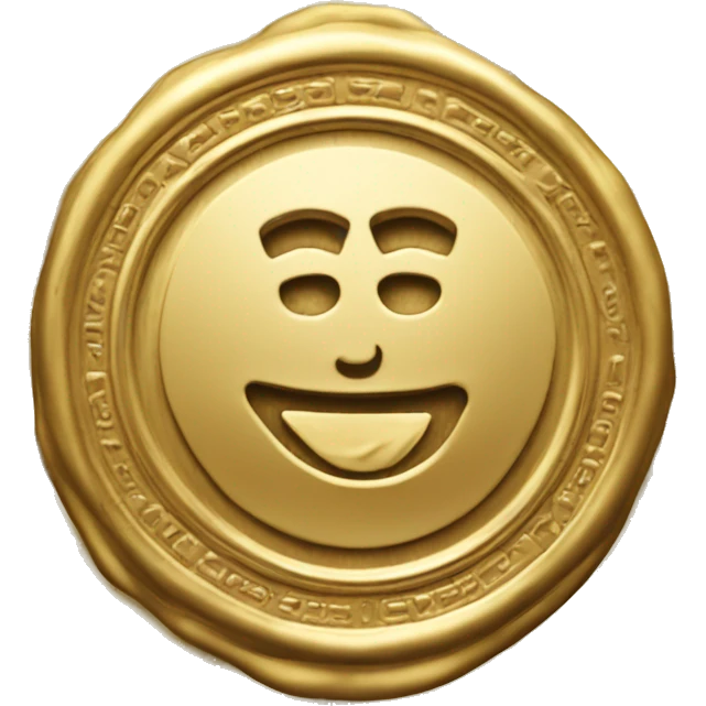 gold wax stamp emoji