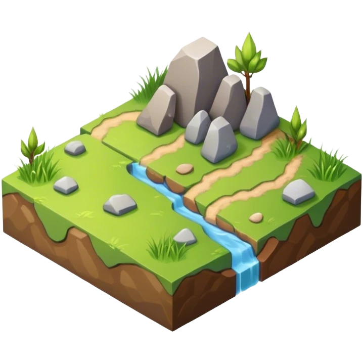 isometric terrain single land tile emoji