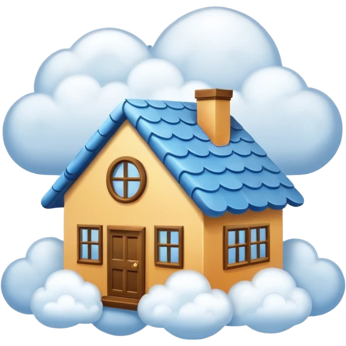 house made of clouds material  emoji