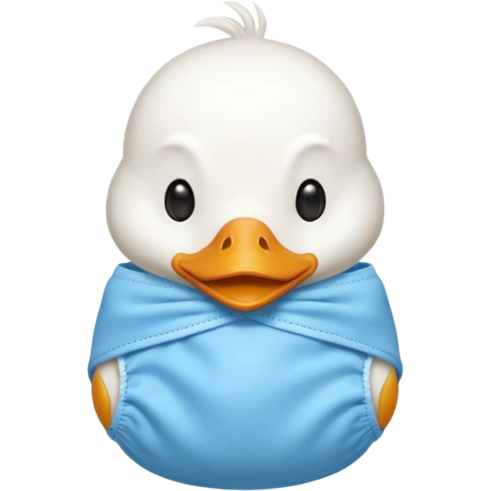 Duck wearing a diaper emoji