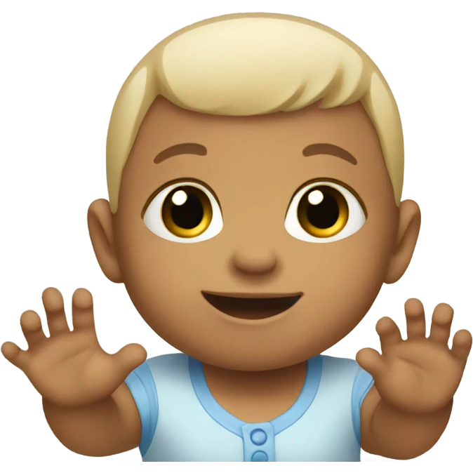 Baby waving emoji
