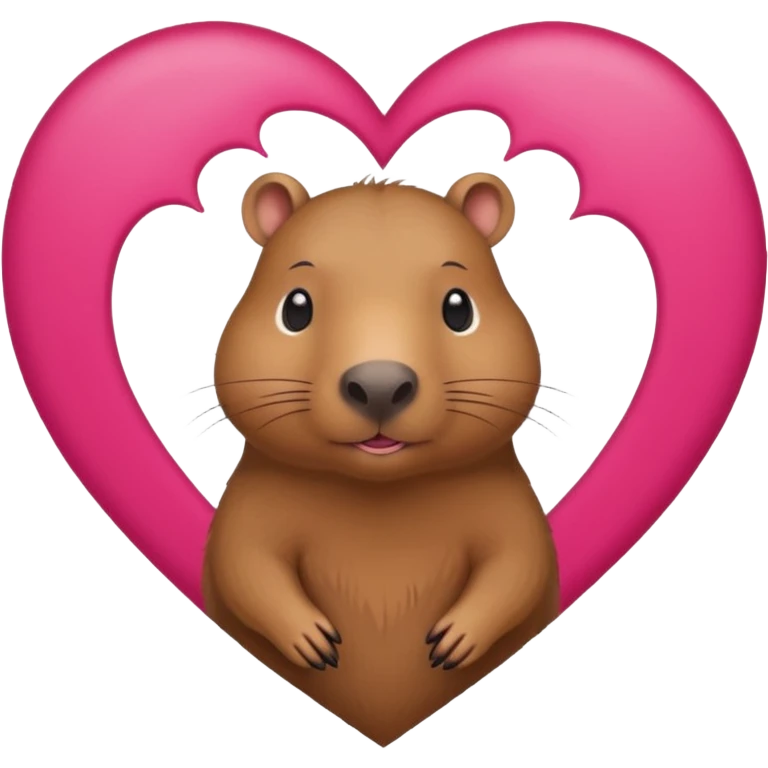 capybara in a heart emoji