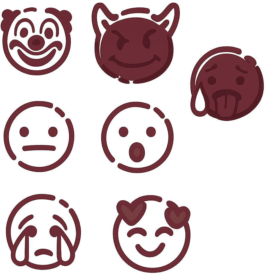 burgundy emoji