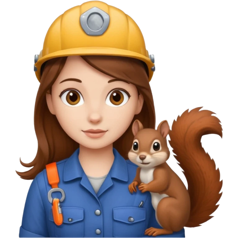 Girl mechanic squirrel  emoji