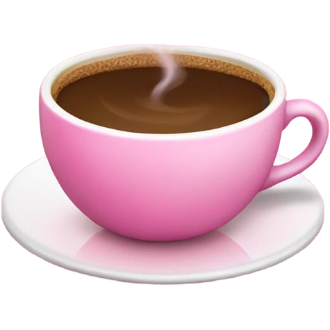 Pink coffee emoji
