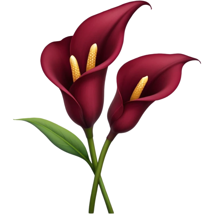 burgendy calla lily emoji