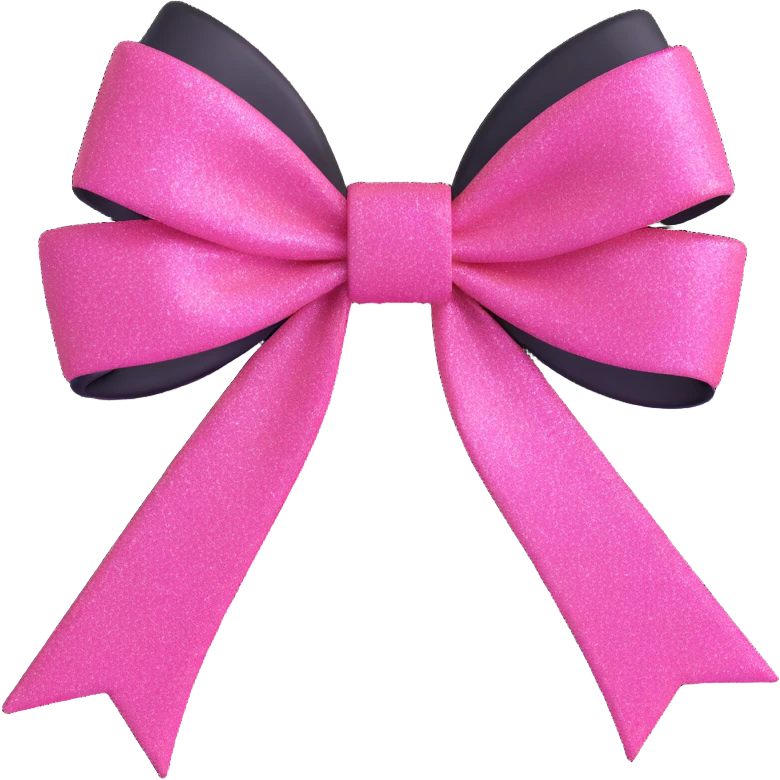 pink glitter bow emoji