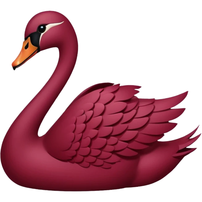 Maroon swan emoji