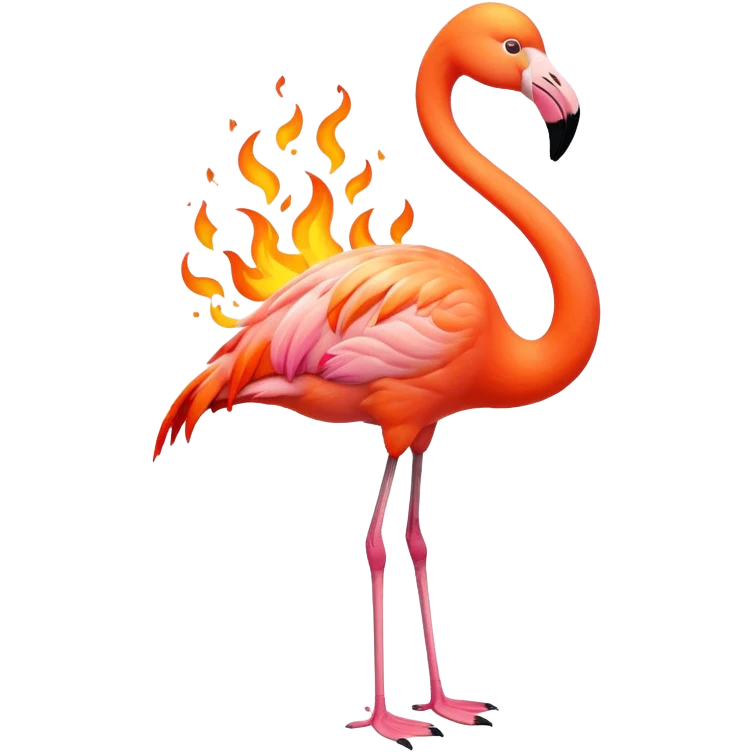 fire flamingo  emoji