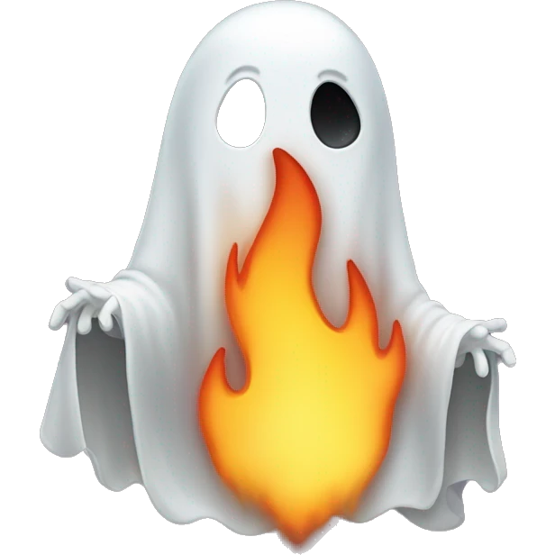 ghost on fire emoji