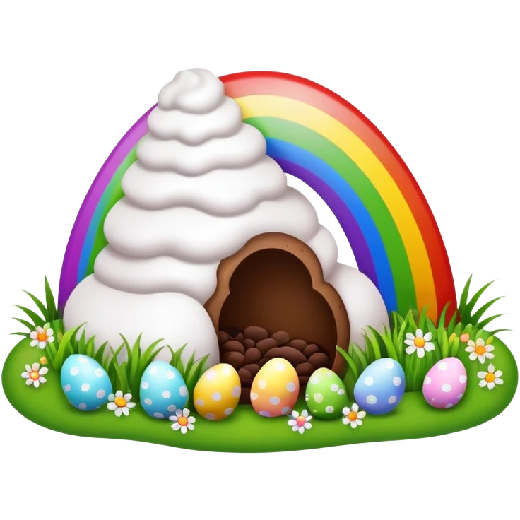 easter rainbow poop landscaping  emoji