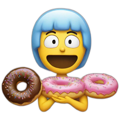 Marge avec un donuts emoji