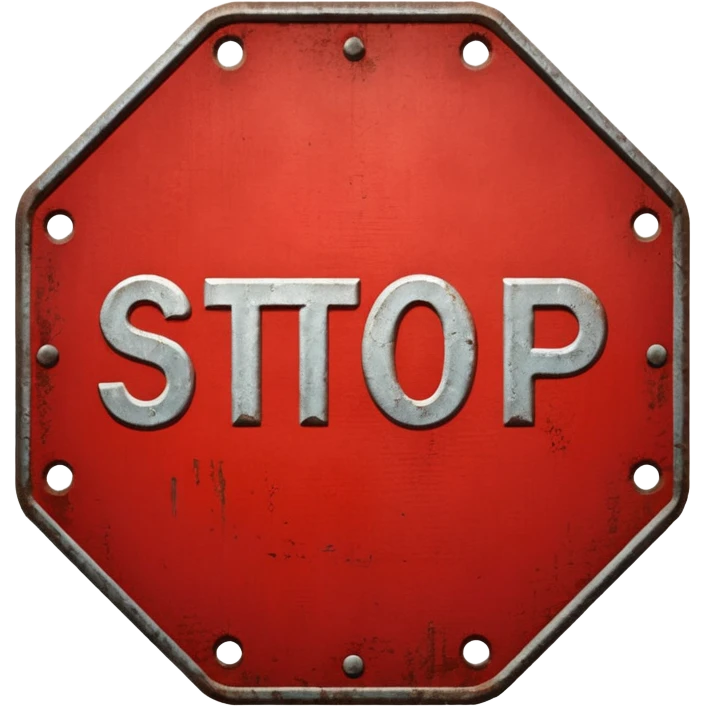 stop sign emoji