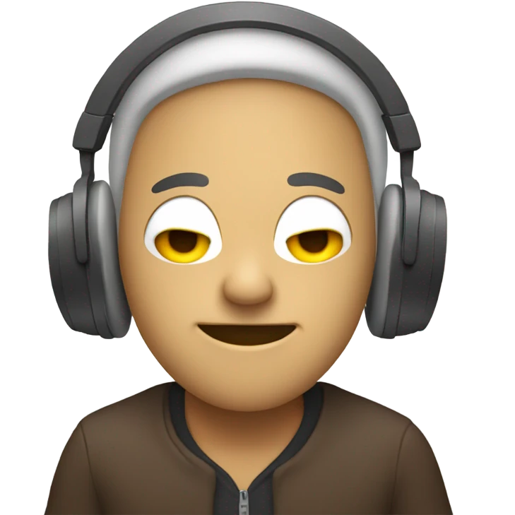 Person in a headlock listening to music emoji
