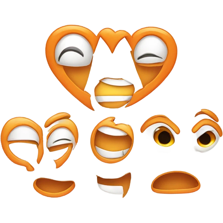 🧡🤍😆💀 emoji