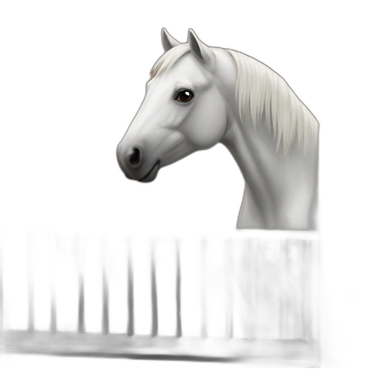 Horse stuck on a balcony emoji