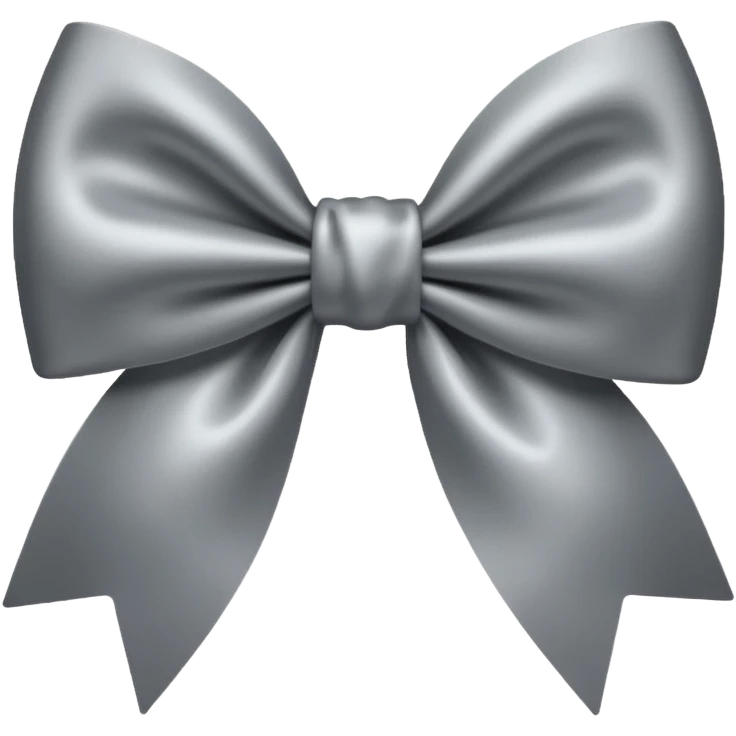 grey satin bow emoji