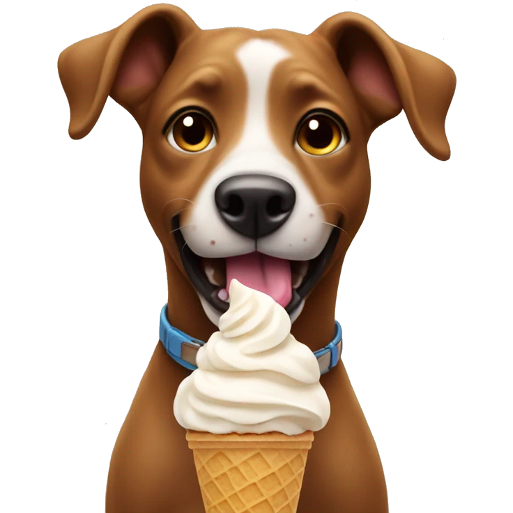 dog eating ice cream  emoji