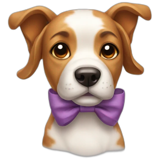 Dog with bow On the head emoji