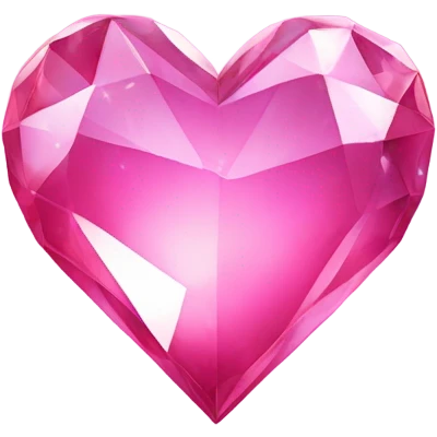 Sparkly pink glass heart  emoji