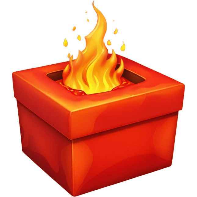 hot lava gift box emoji