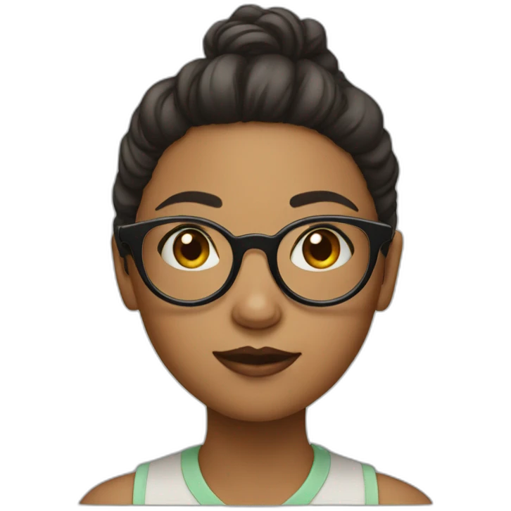 a girl with big round glasses  emoji
