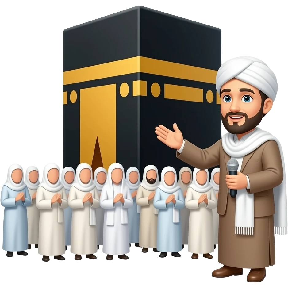 Kâbe'de hacıları hu der allah diyen adam emoji