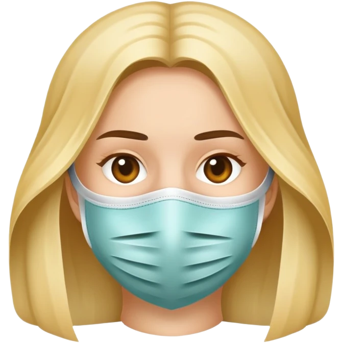 Ein Mädchen mit einer tuchmaske emoji