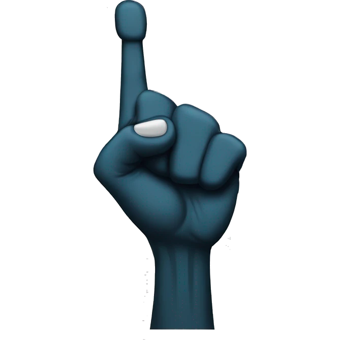hand fist holding a guitar pick emoji