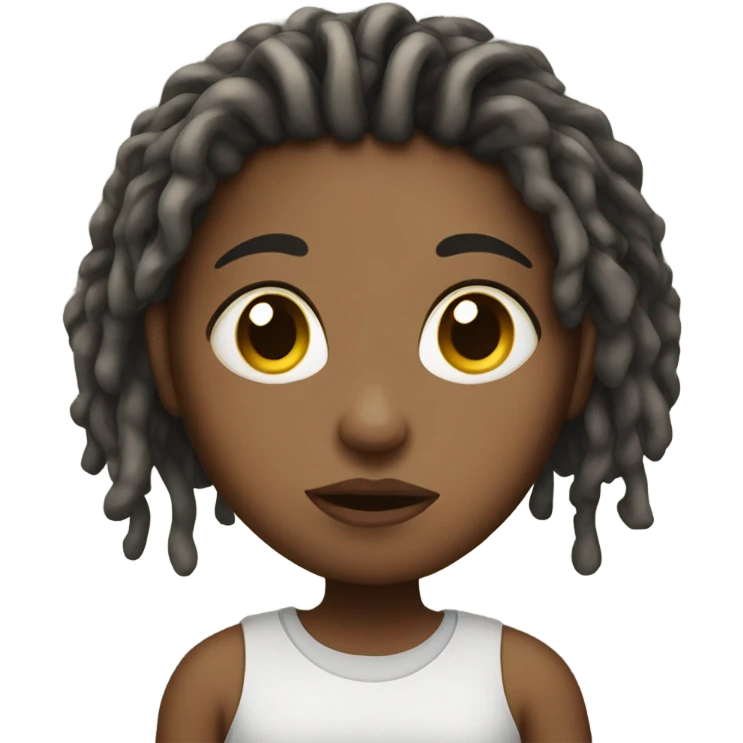 Sick girl with locs  emoji