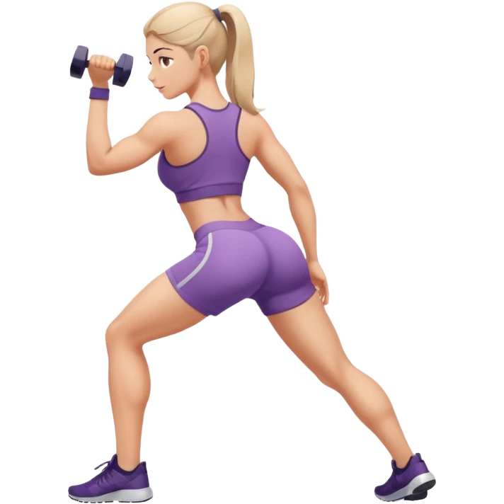 girl working out glutes  emoji