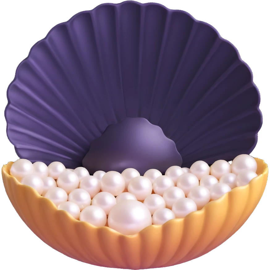 clam shell with a pearl inside emoji