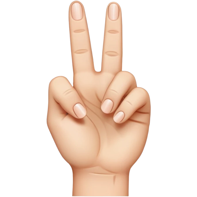The middle finger, but flipped the other way so we can see the inside of the hand emoji