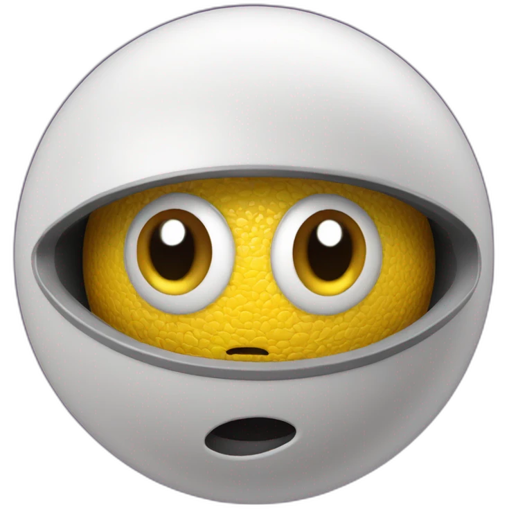 3d sphere with a cartoon Spider Jockey skin texture with big feminine eyes emoji